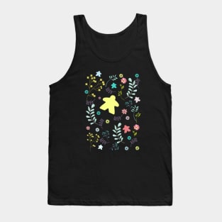 Meeple and Flowers for Board Game Addicts Tank Top